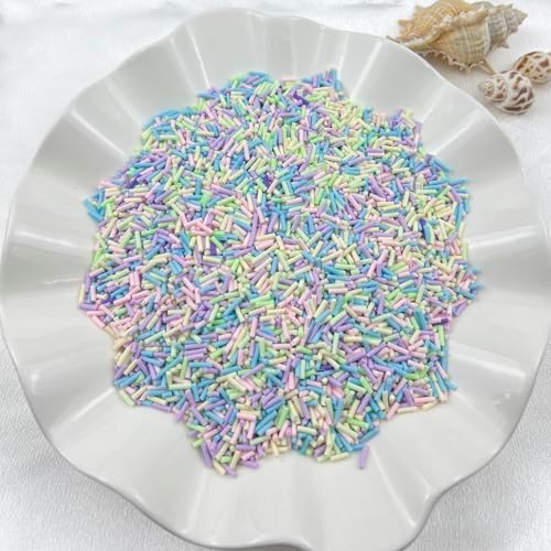 150g Fake Sprinkles Resin Sprinkles Clay Sprinkles Fake Candy Sprinkles Polymer Sprinkles Polymer Clay Slices for Resin Nail Slime Scrapbook DIY Art Crafts Making(256-mixed Color 8)