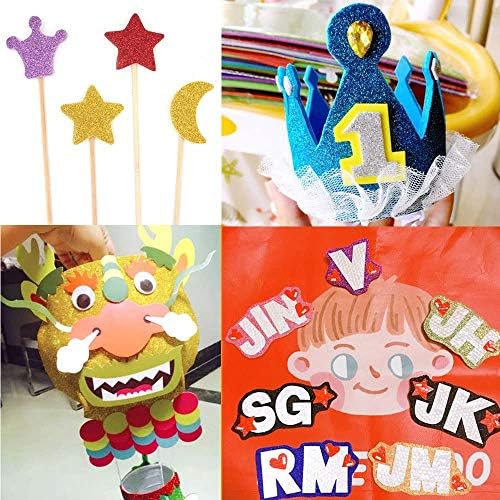 10 Sheets Glitter Cardstock Paper for Thanksgiving Christmas, Self-adhesive Backs 30 X 20cm A4 Paper for Card DIY Crafts Card Scrapbook Decoration (Brown)