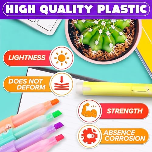 Double Sided Highlighters, 6-Pack, Assorted Colors, Cute Animal Design