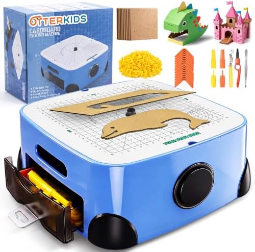 Safe DIY Cardboard Cutter Kit for Kids, Educational Craft Toy for Creativity Projects, 3D Models, for Boys and Girls Ages 6+
