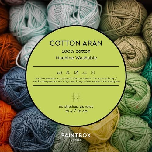 Paintbox Yarns 100% Cotton Aran Yarn 1.76oz / 50g, 93yds / 85m