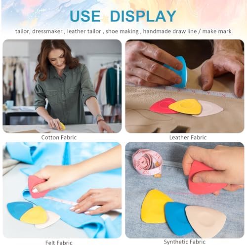 4 Pack Tailors Chalk, Washable Sewing Chalk for Fabric