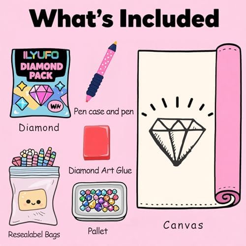 ILYUFO Diamond Art Kits for Adults Butterfly DIY Diamond Painting