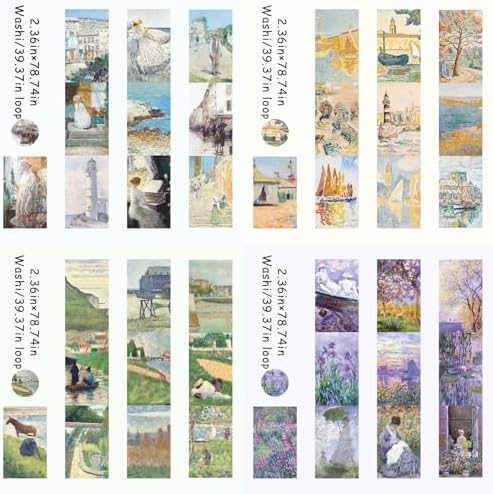 Washi Tape Stickers for Journaling Supplies, Landscape Journal Stickers
