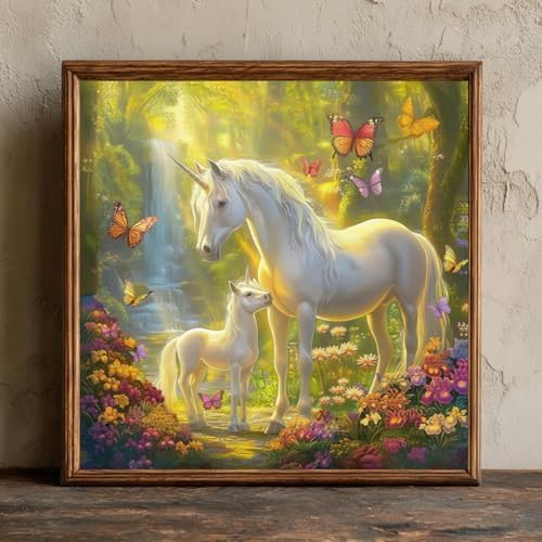 CRZMODE Unicorn Paint by Numbers Kit for Adults,Unicorn Paint by Numbers for Adults, Acrylic Painting Crafts for Home Decor Gift (16x16inch)