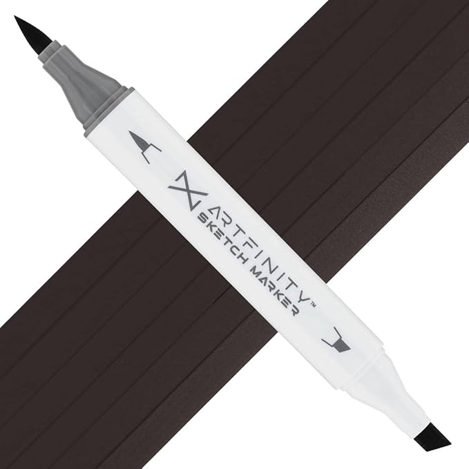 Artfinity Sketch Markers - Warm Gray 9 WG9, Vibrant, Professional, Dye-Based Alcohol Markers for Artists, Drawing, Travel, & More