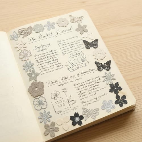 50pcs Scrapbook Collage Paper Flowers, Mixed Colors