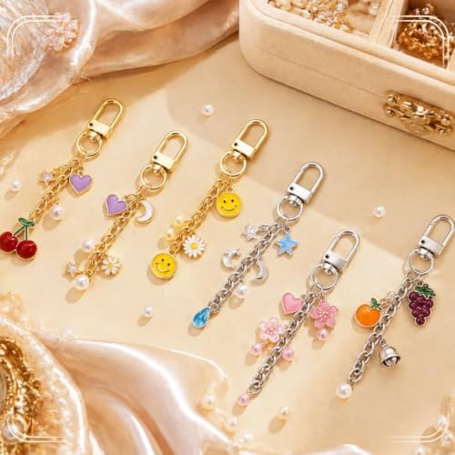 Wurosi 20 Pcs Metal Keychain Making Kit, Gold & Silver