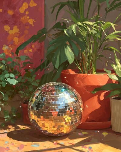 TELMOXA Disco Paint by Numbers Kit for Adults, 16x20 in