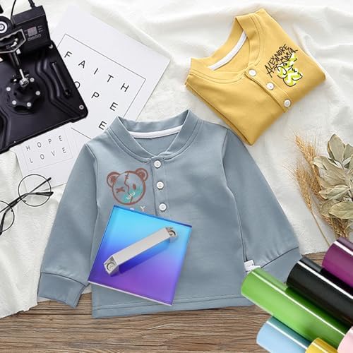HTV DTF Cooling Block with Handle for T Shirt – 6"×6" Natural Crystal Heat Press Cooling Tool for Heat Transfer Vinyl, Sublimation Paper, DTF Film, and Iron-On Vinyl Projects