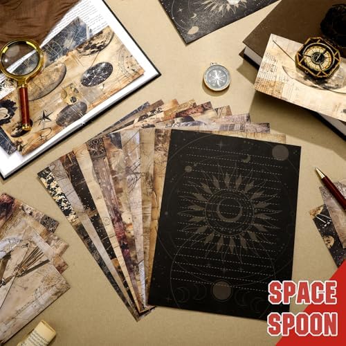 TaoBary 160 Pcs Space Moon Celestial Stationery Paper and Envelopes Set
