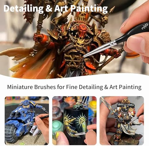 GETHPEN Miniature Paint Brushes, Micro Detail Paint Brush Set, 15pcs