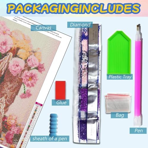 Dugsmgd Western Diamond Art Kits for Adults, Diamond Painting Kits 12x16in