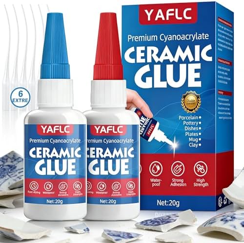 Ceramic Glue Repair Kit, Liquid Super Glue for Ceramic Repair 40g