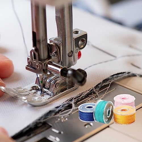 100Pcs Bobbins Sewing Threads Kit 50 Colors 500 Yards Sewing Polyester Thread Spools with 50Pcs Same Color Prewound Bobbins for Hand Sewing DIY Emergency Travel Sewing Machine Use (50 Colors)