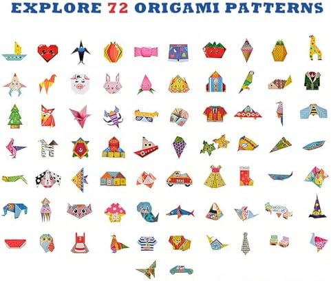 Origami Paper Kit 6x6 Inch, Origami Kit with Guide Book, Beginner Craft Kits for Kids Ages 5-8 8-12, Art & Craft Supplies for Classroom Road Trip Activities, Birthday Children's Day DIY Gift (152pcs)