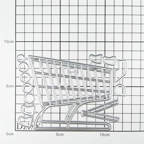 Patchwork Shopping Cart Metal Cutting Dies for Card Making