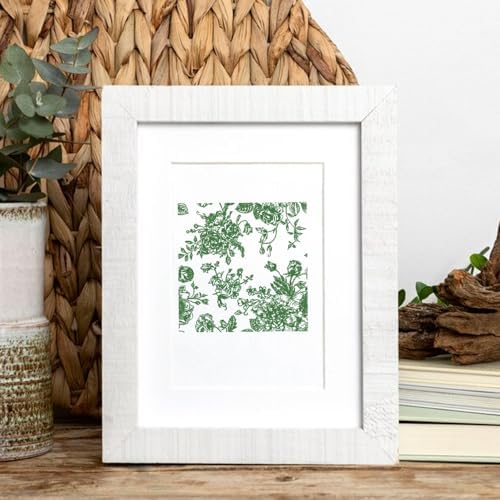 Clear Stamps Background - Flowers, Roses, Leaves Frame - Transparent Rubber Seal Stamps for DIY Scrapbooking