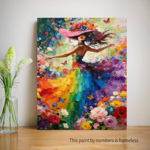 bleihum Paint by Numbers Kit for Adults Colorful Woman 16x20inch