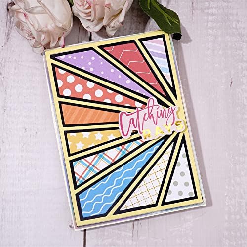 Lapoo 3D Backgrounds Frame Metal Cutting Die for Scrapbooking, New Cutting Dies DIY Album Card Making Decor Paper Craft Metal Die Cuts Party Wedding Decorations (Sun 5.5 x 3.9 in)