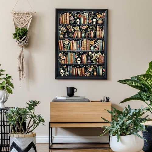 Tabszca Halloween Bookshelf Paint by Numbers Kit for Adults 16 X 20 Inch