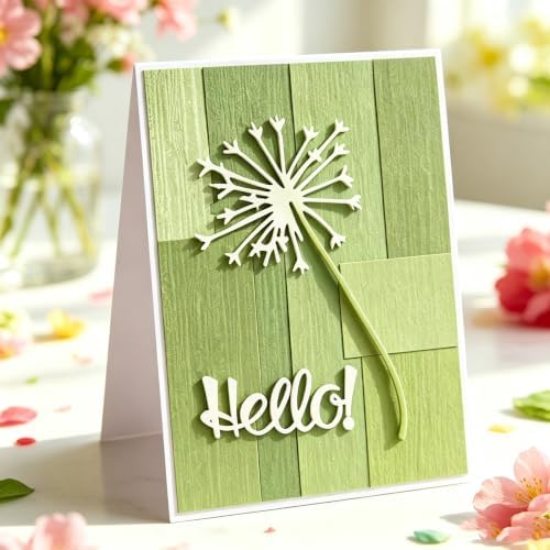 Flowers Metal Cutting Die for Scrapbooking - Cut Stencils for DIY Scrapbook Photo Album Decorative Paper Card, Card Making Supplies, Stencils & Crafting Die Cut (Dandelion 4.3 x 2.3 in)