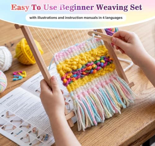 Weaving Loom for Kids,Knitting Loom Kit Crafts for Kids Ages 8-12 Beginners