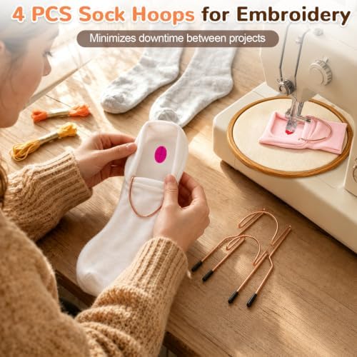 Kaipeia 4 PCS Sock Support Hoop for Embroidery Machine