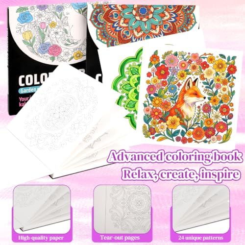 Swear Coloring Book for Adults with 36 Colors Watercolor & Drawing Pens