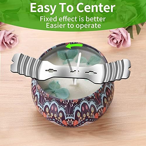 ABK 36PCS Metal Candle Wick Holders for Candle Making,Wick Centering Tools
