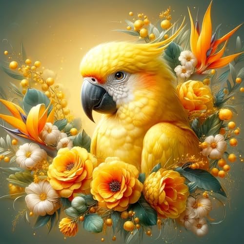 Parrot Diamond Art Kits for Adults, Diamond Art Painting Kits for Adults
