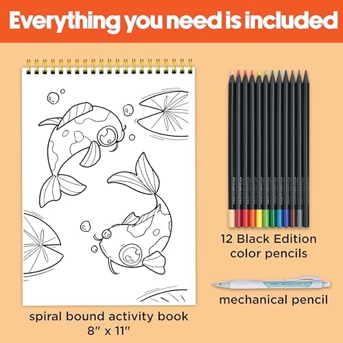 Faber-Castell Anime Drawing Kit: Japanese Adventures Edition | Step-by-Step Instruction Book with 20 Practice Pages, Color Pencil Set & Drawing Supplies for Kids, Summer Craft Supplies (1 Book)