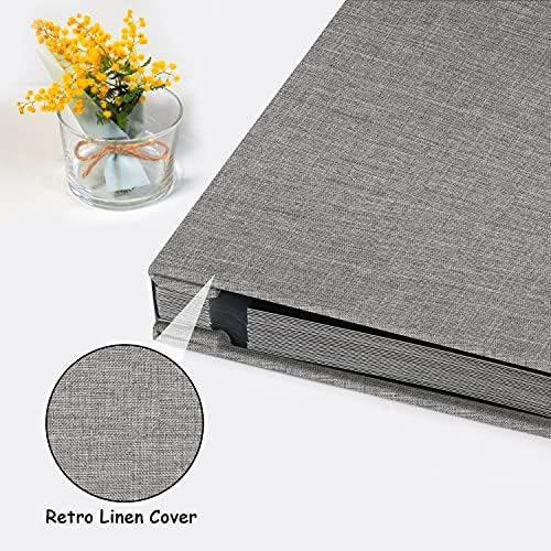 Zesthouse Photo Album Self Adhesive Pages, 60 Pages Magnetic Scrapbook Albums with Sticky Page, Photos Album Holds 8x10 & 5X7 & 4x6 & 6x8 & 3x5, Large Picture Book Ideal Gift for Family Wedding Baby