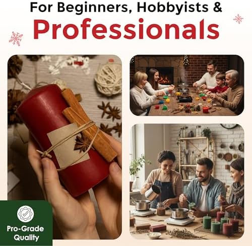 Christmas Candle Dye Chips, Soy & Paraffin Candle Making, 5 Holiday Colors