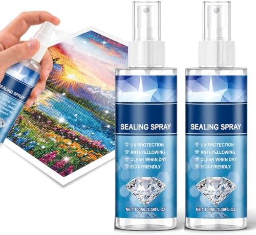 Diamond Art Sealer, 2026 New Crystal Painting Sealer Spray, Clear Protective Coating, Diamond Sealant for DIY Crafts, and Decorative Artwork, 2PCS