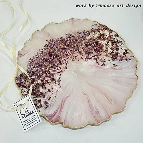 ResinWorld 13 inches Large Silicone Tray Mold, Big Geode Silicone Mold for Resin, Irregular Shaped Round Resin Geode Tray Molds for Making Resin Craft DIY Home Decoration
