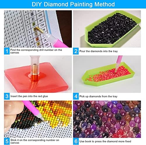 5D Stained Glass Lighthouse Diamond Painting,Adult Diamond Art kit, DIY Diamond Painting kit,Full Diamond Round Diamond dot Diamond Art kit,Craft Home wall Art decorating-12x16in