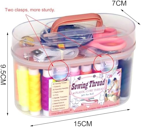 40 Spools of Sewing Thread,Gift Box Portable Basic Sewing Repair Kits (Orange)