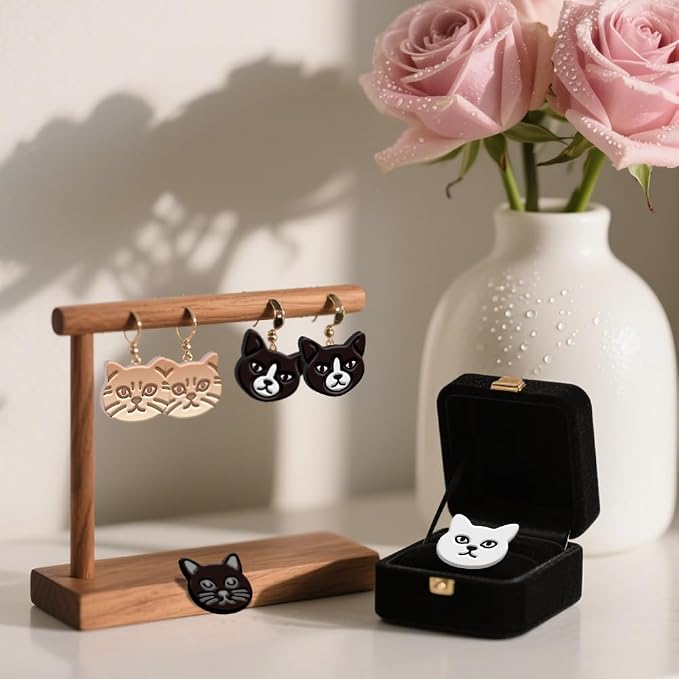ORIGACH 20 Pcs Small Stud Cute Cat Polymer Clay Cutters Set