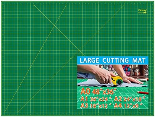 worklion self healing cutting mat 36" x 48" for sewing,fabric cutting,rotary cutting,5-layer non-slip as desk top for Scrapbooking & Quilting & Sewing & Arts & Crafts Project……