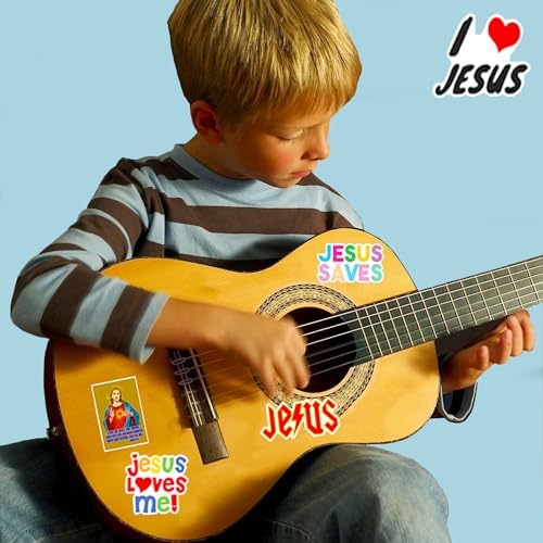 Jesus Stickers, Jesus Faith Sticker Pack Gifts for Adults Teens Kids, 50PCS Christian Jesus Stickers for Water Bottles Laptops Suitcases Skateboards Guitar