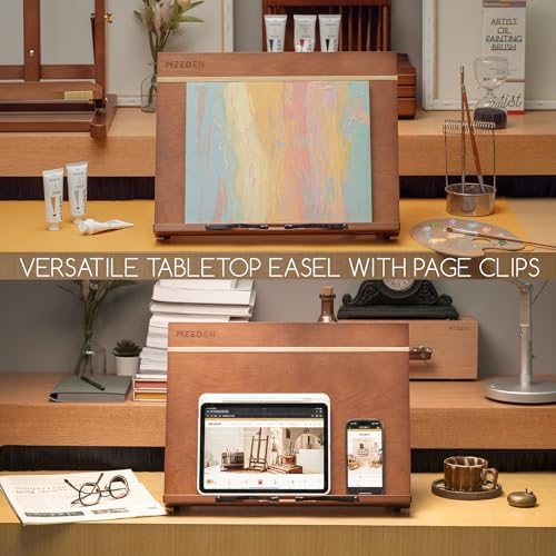 MEEDEN PRO A3 Tabletop Easel: Solid Beechwood 2-in-1 Drawing Board Stand