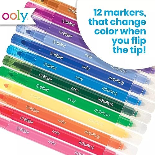 Ooly Switch-Eroo Magic Color Changing Markers, Set of 12