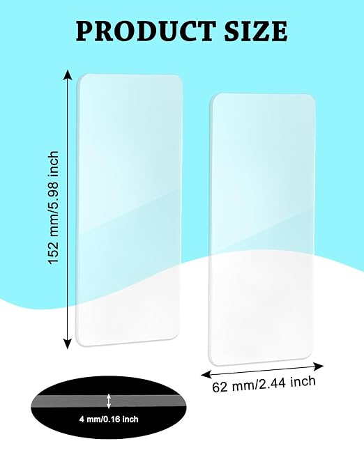 UCEC 2Pk Mini Cutting Pads for Die Cut, Clear Plates 152x62x4mm Replacement | Clear Polycarbonate Cutting Plates 152x62x4mm for Mini Die Cut Machines, Scrapbooking, Embossing & Card Making Crafts, 2 Pack
