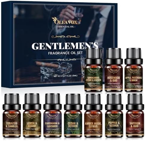 Men Essential Oils Set, Gift for Men, Masculine Diffuser Oil
