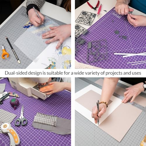 Breman Precision 24x36 Large Self Healing Cutting Mat Purple/Gray for Craft
