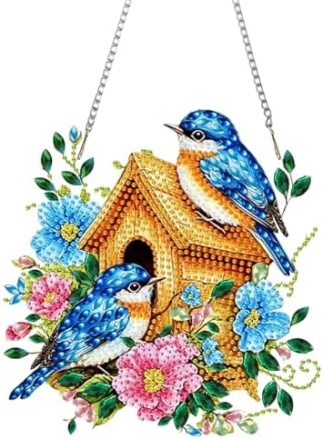 AIBOERL Diamond Art Kits for Adults, Bird Acrylic Hanging Suncatcher