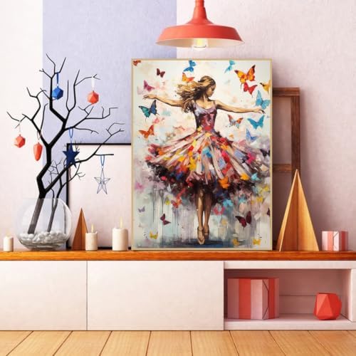 Square Diamond Painting Art Kits, Girl DIY Square Diamond Art Home Decor