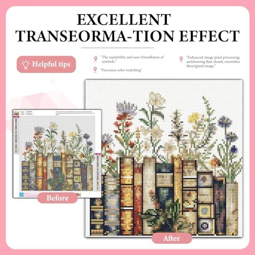 Yezavesu Book Diamond Art Kits for Adults Beginners 14x14 Inch | Book Flower Diamond Painting Kit, DIY 5D Full Round Drill Gem Art, Stress Relief Craft Kits, Home Wall Decor Gift