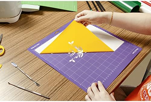 WORKLION Cutting Mat 12x12 Compatible with Maker/Maker 3/Maker 4/Air 2/Explore 3/4, Variety Sticky（Standard,Light,Strong) Vinyl Mat(6Pack)